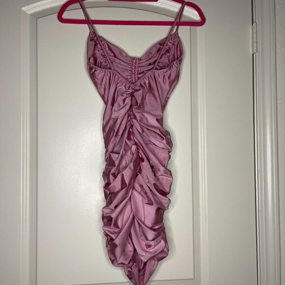 PINK RUCHED CUTOUT DRESS - Picture 2 of 2